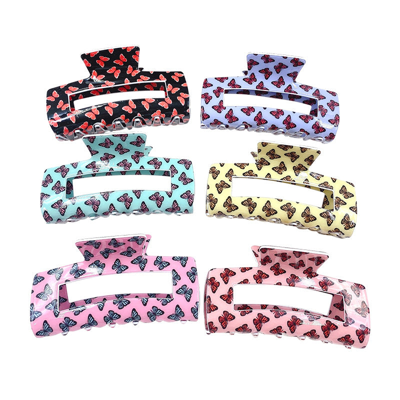 Wholesale Valentine's Day Retro Square Butterfly Hair Clip